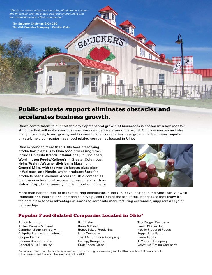Ohio Food Processing Packaging Industry Brochure
