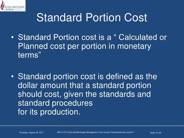 Food production control i