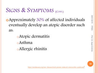 Fpies Rash Food protein induced enterocolitis syndrome (FPIES) | PPTX