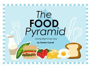 The
 FOOD
Pyramid
 Eating Right Every Day
  by Denise Carroll
 