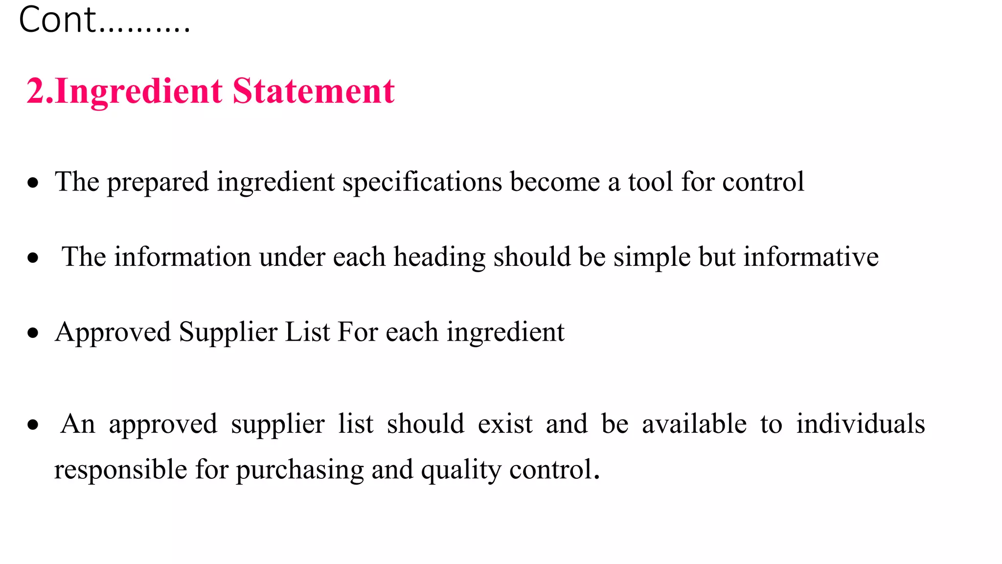 FOOD QUALITY CONTROL | PPTX