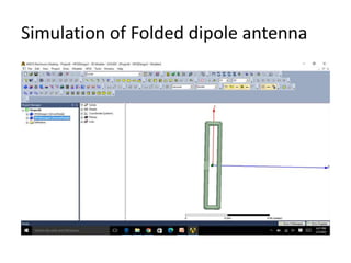 Simulation of Folded dipole antenna
 