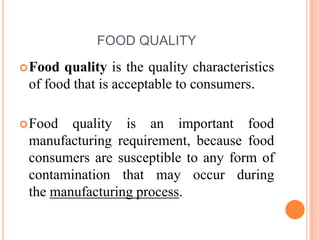 Food quality parameters | PPTX