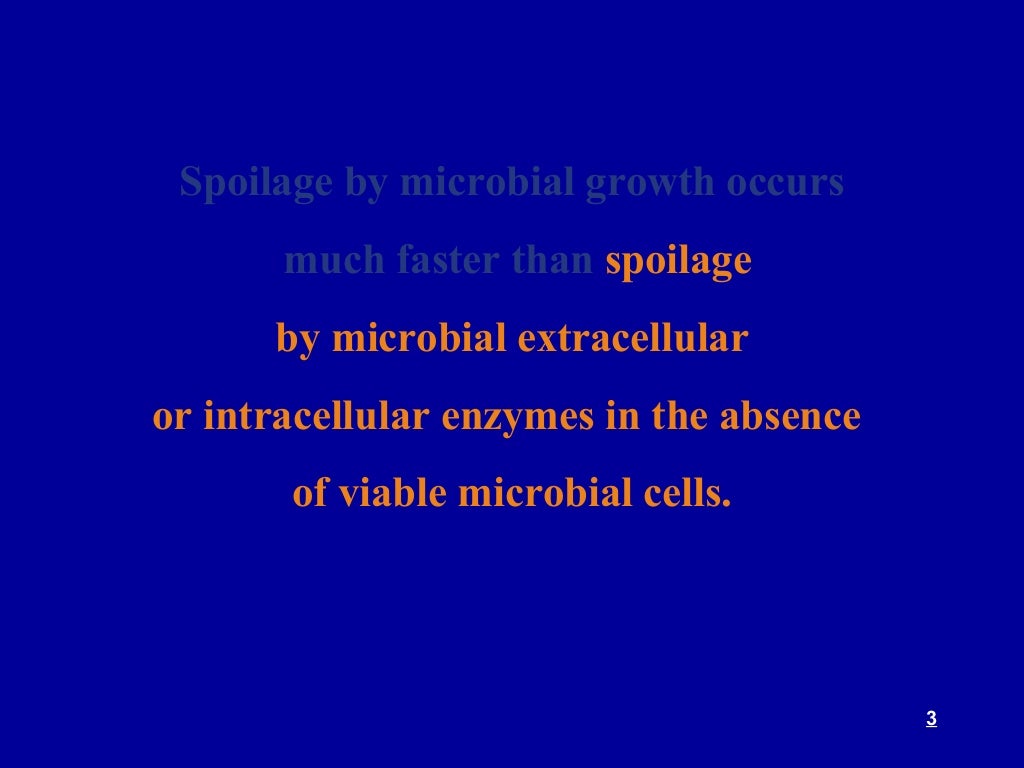 Food Spoilage Due to enzymes