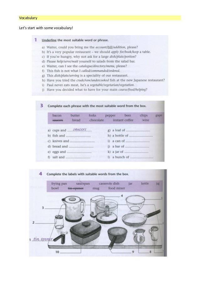 Restaurant Kitchen Vocabulary food, restaurants and cooking (with key) Restaurant Kitchen Vocabulary food, restaurants and cooking (with key)