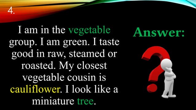 Food riddle | PPTX | Nutrition | Healthy Living