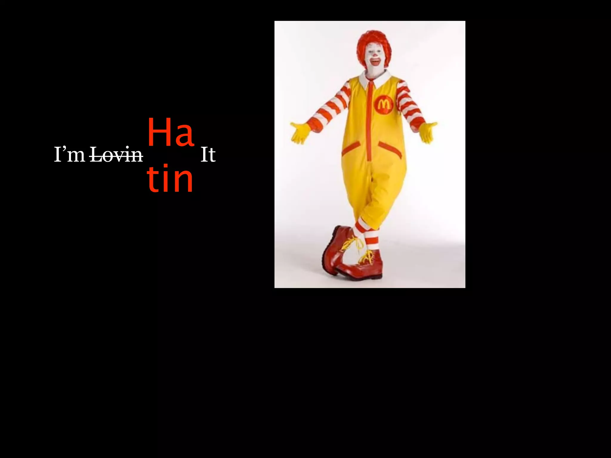 I’m Lovin
          Ha It
          tin
 