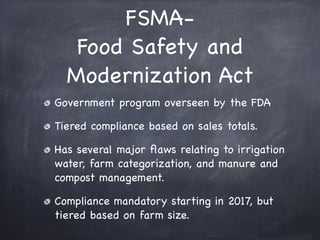 Fsma Compost Food safety and farming | PDF