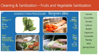 Food Safety Practices - Cleaning & sanitization fruits, vegetables ...