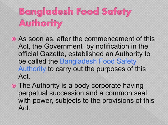 Food Safety Act 2013 PPT food-safety-act-2013-ppt