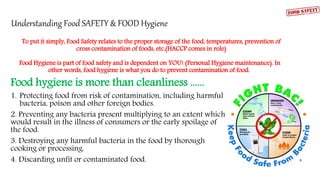 Contamination And Cleanliness Risks Food safety and hygiene (short intro) | PPTX