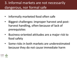 Food safety and informal markets: Animal products in sub-Saharan Africa