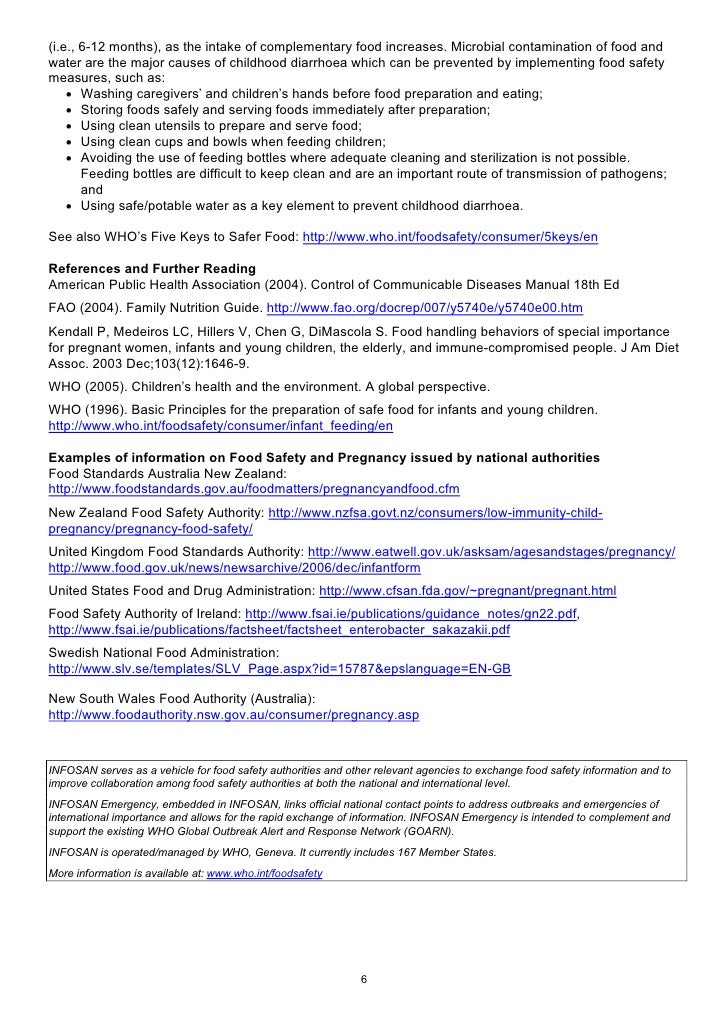 Food Safety And Nutrition During Pregnancy And Infant Feeding Food Safety And Nutrition During Pregnancy And Infant Feeding