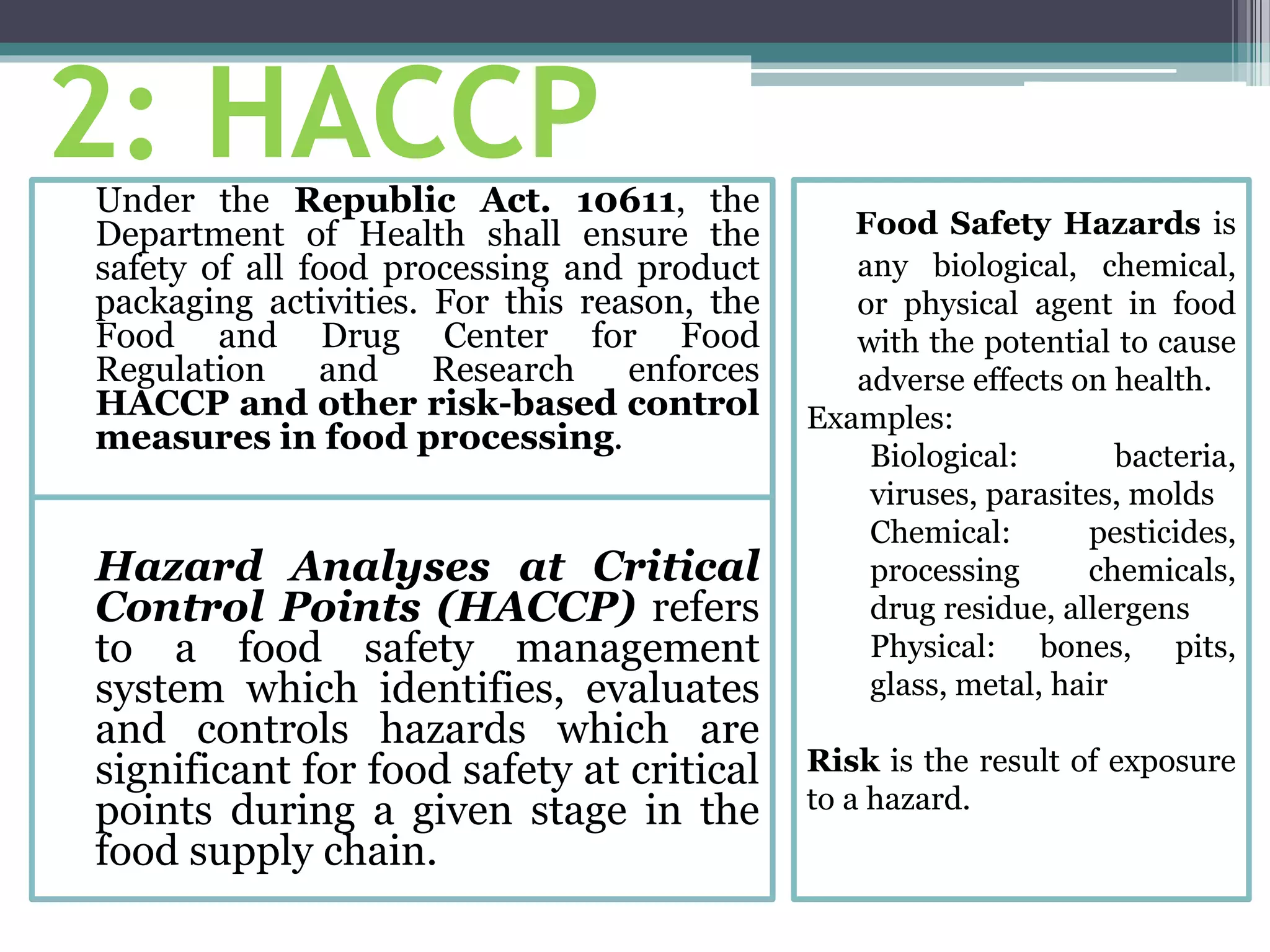 Food Safety and Sanitation PPT