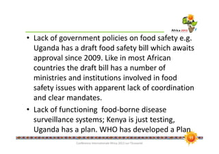 Food safety and zoonotic hazards in pig value chains in East Africa