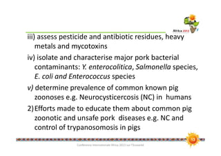 Food safety and zoonotic hazards in pig value chains in East Africa