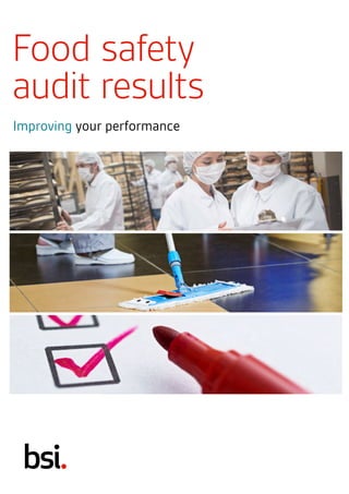 Food safety
audit results
Improving your performance
 