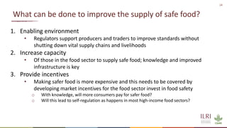 Global food safety: Situation and challenges