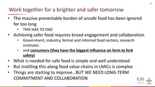 Global food safety: Situation and challenges