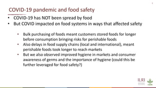 Global food safety: Situation and challenges