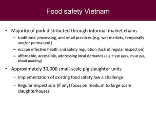 Food safety from a global perspective to a country perspective addressing challenges along smallholder pig systems in Vietnam