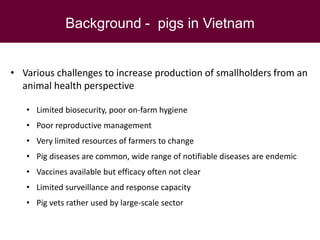 Food safety from a global perspective to a country perspective addressing challenges along smallholder pig systems in Vietnam