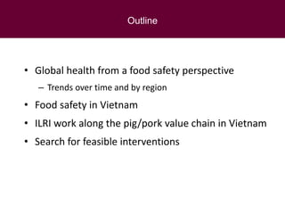 Food safety from a global perspective to a country perspective addressing challenges along smallholder pig systems in Vietnam