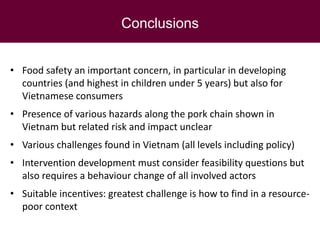 Food safety from a global perspective to a country perspective addressing challenges along smallholder pig systems in Vietnam