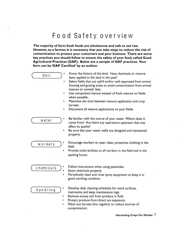 Food safety training handouts