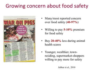 Why food safety matters for development: agri-food system perspective