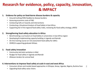 The future of food safety in Africa: Research perspective