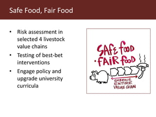 Milk, meat and fish—More than just food: Current research on food safety in sub-Saharan Africa