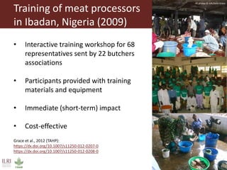 Food safety interventions: economic and health outcomes and impacts