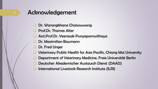 Food safety knowledge, attitudes and practices among food handlers in Chiang Mai Province, Thailand