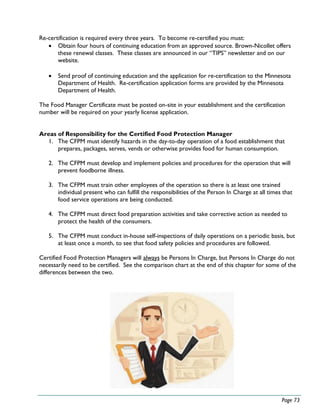 Cfpm Minnesota Example Food safety manual 2020 | PDF