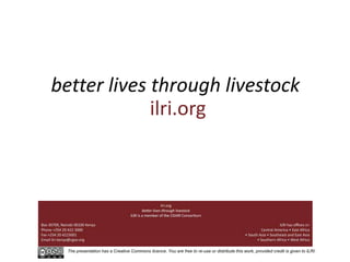 Food safety in informal markets