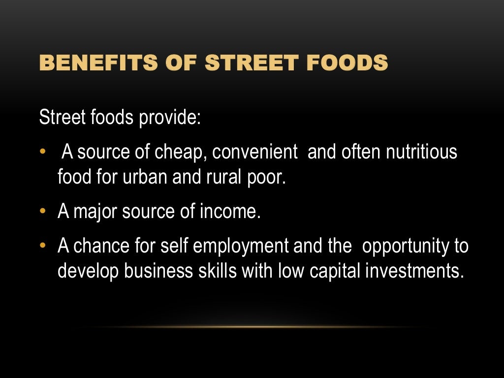 Food safety on street foods ppt