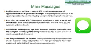 Why food safety matters to Africa: Making the case for policy action