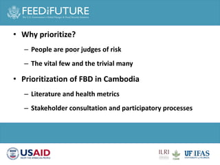 Animal health and sustainable intensification: Towards systematic and holistic prioritization of disease associated with consumption of livestock foods