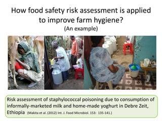 Application of food safety risk assessment in identifying effective control measures during the animal production phase