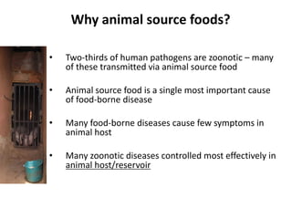 Application of food safety risk assessment in identifying effective control measures during the animal production phase
