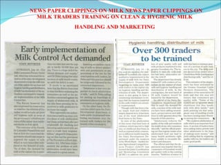 A Joint Initiative for the Improvement of the Quality of Milk Marketed by Milk Vendors in Guwahati city