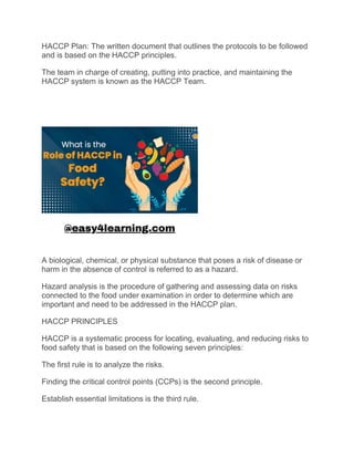 Haccp Risks Food safety standard and HACCP.pdf