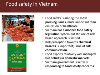Research and training partnership to assist food safety in Vietnam and Cambodia