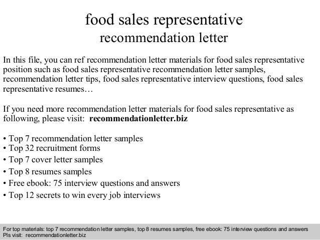 food sales representative recommendation letter 1 638 jpg cb 1408610417 7 letter foods