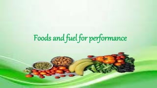 Foods and fuel for performance
 