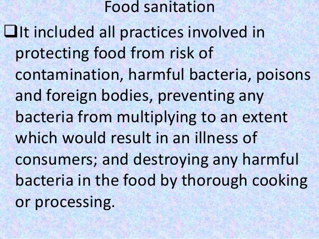 food sanitation