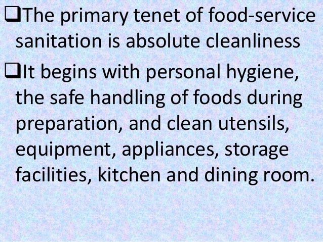 Definition Of Sanitation In Food Service Definition Of Sanitation In Food Service