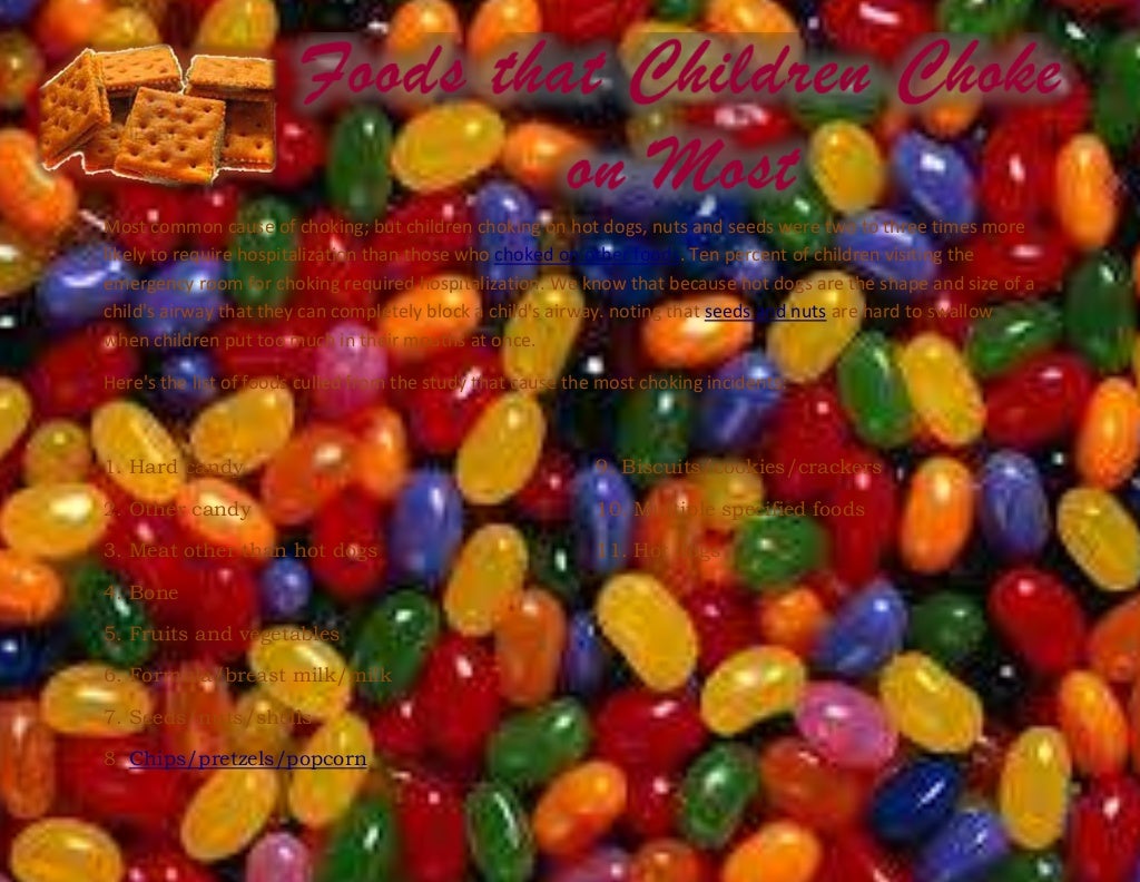 Foods children most choke on