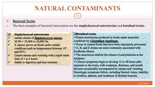 food toxicity, contaminants, faddism and standards | PPTX